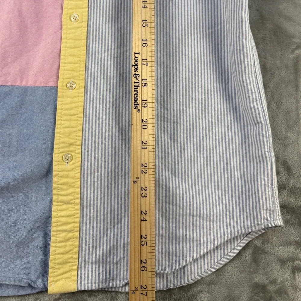 Ralph Lauren Button-Down Boys XL 18-20 Colorblock Multi-Color EUC